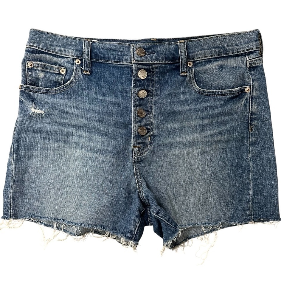 GAP 4” High Rise button fly denim short 30/10 R light indigo